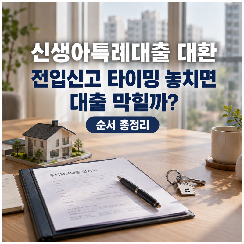 신생아특례대출 대환, 전입신고 타이밍 놓치면 대출 막힐까? 순서 총정리