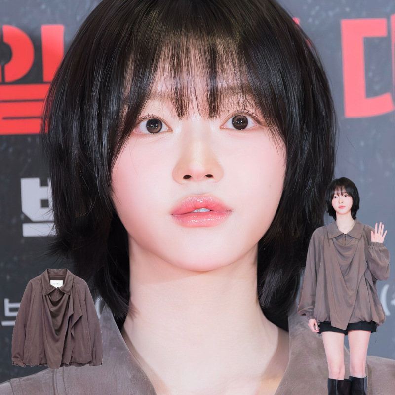 오마이걸 유아 샤기컷 단발에 드레이프 점퍼, 이건 청춘만화다