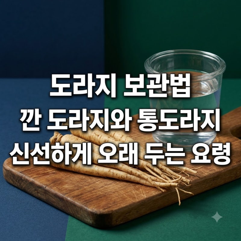 도라지 보관법 깐 도라지와 통도라지 신선하게 오래 두는 요령