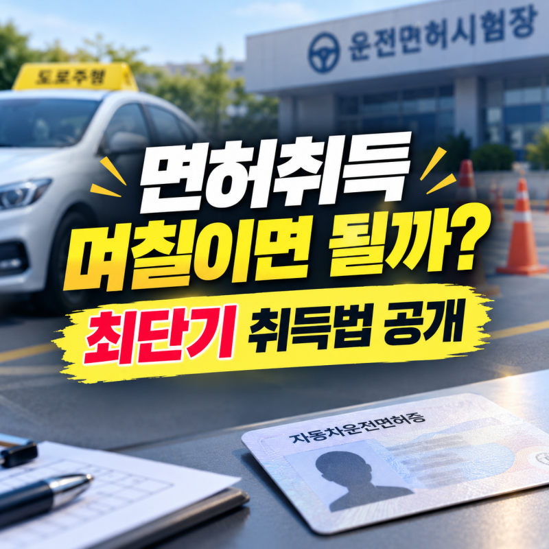 인천에서 운전면허 제일 빨리 따는 방법이 뭔가요? 기간 줄이는 5가지 포인트