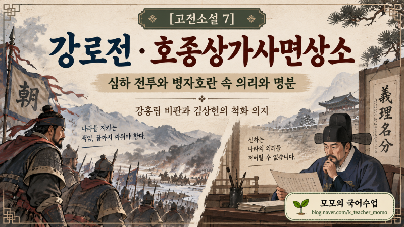 [고전소설 7] 「강로전」(권칙)·「호종상가사면상소」(김상헌) 작품 해설·핵심 정리ㅣ학생....