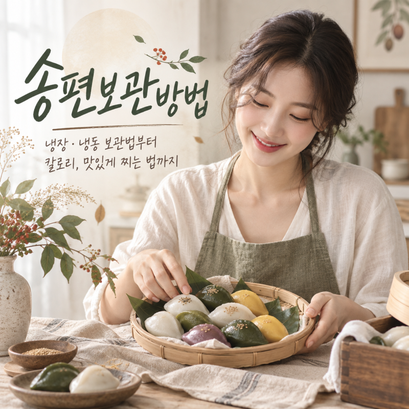송편보관방법 냉동이 좋을까? 냉장 보관법과 맛있게 찌는 법