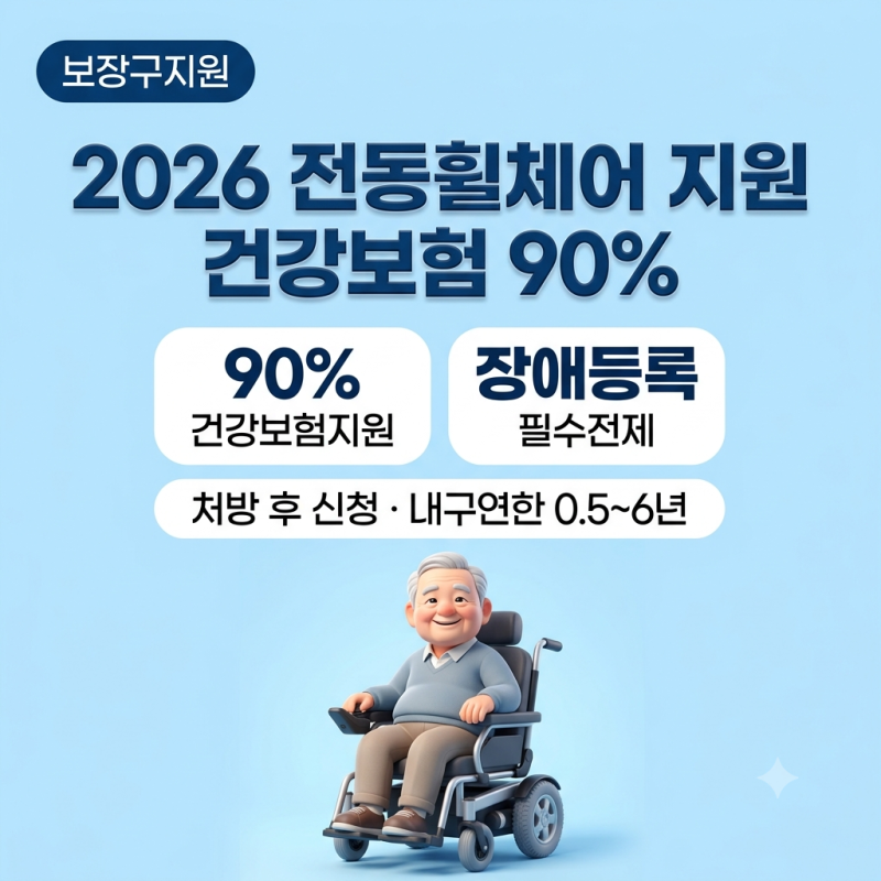 전동휠체어 건강보험 지원 신청방법 자격조건 | 2026년 90%지원 대상자