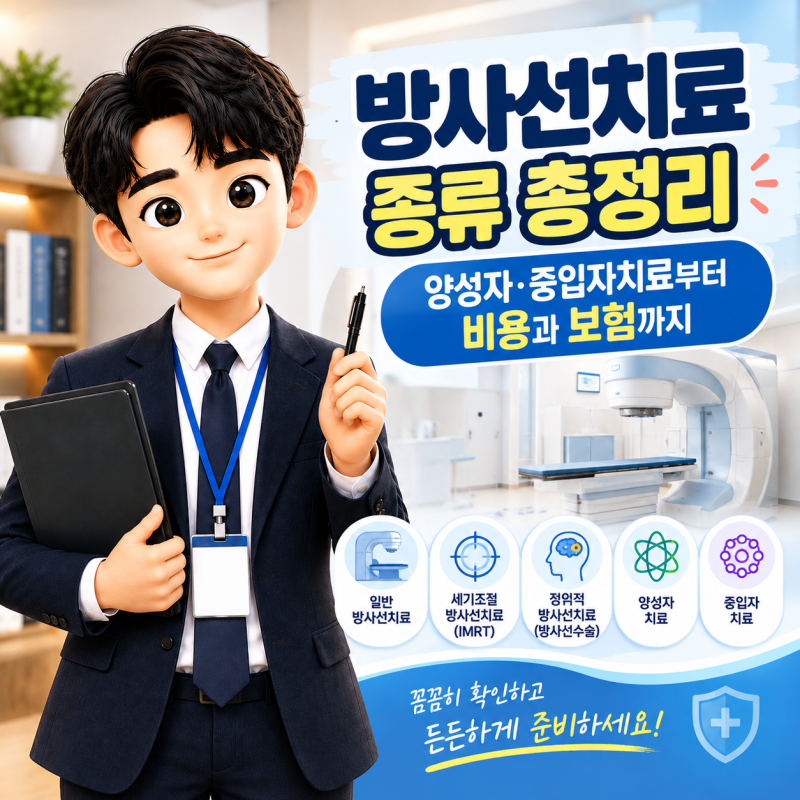 방사선치료 종류 총정리｜양성자·중입자치료부터 비용과 보험까지