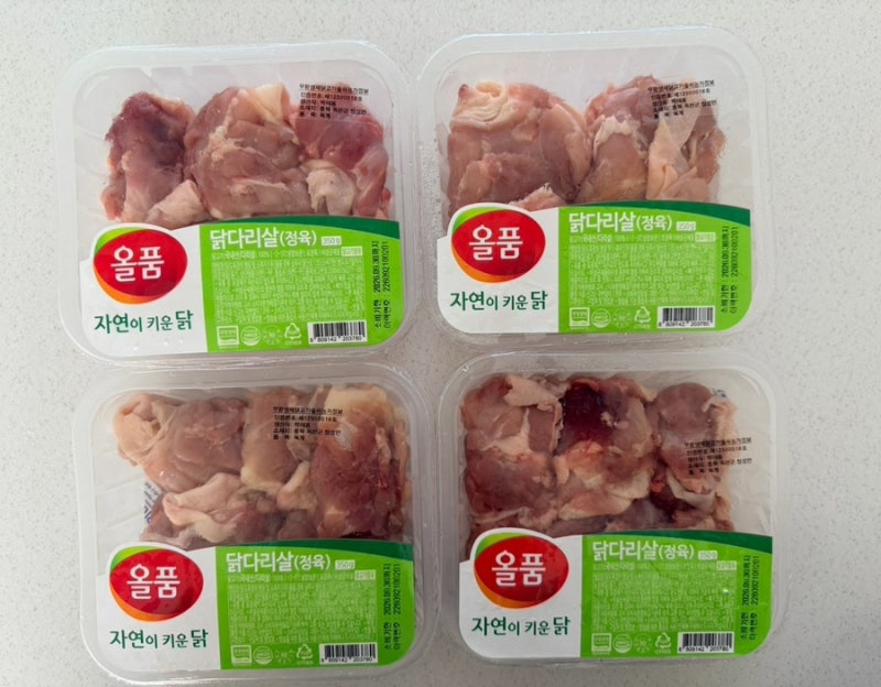 올품몰 무항생제 닭다리살 1.4kg 후기 | 소금구이 & 데리야끼구이로 먹어봤어요