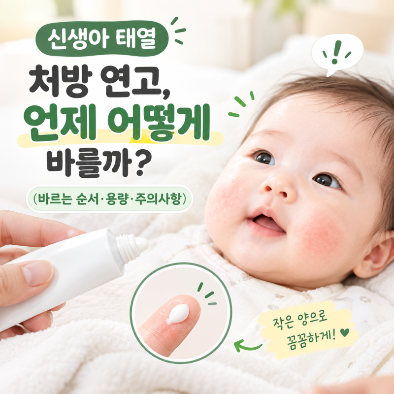 신생아 태열 처방 연고, 언제 어떻게 바를까? (바르는 순서·용량·주의사항)