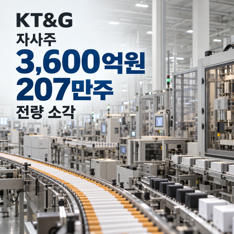 KT&G 3600억 자사주 매입·소각, 주식 207만주가 사라지면 생기는 일