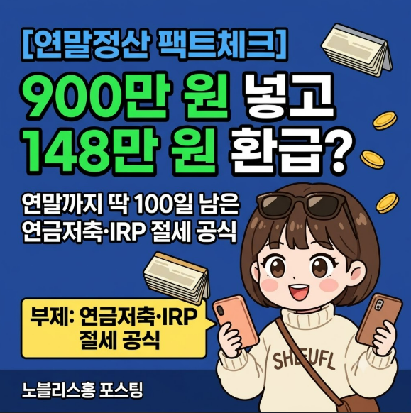900만 원 넣었더니 148만 원 환급? 연말정산 IRP 연금저축 대박의 정체