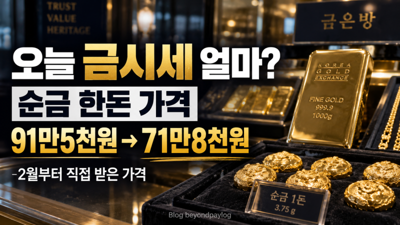 오늘 금시세 얼마? 순금 한돈 가격 2월부터 직접 받아보니 이렇게 변했습니다