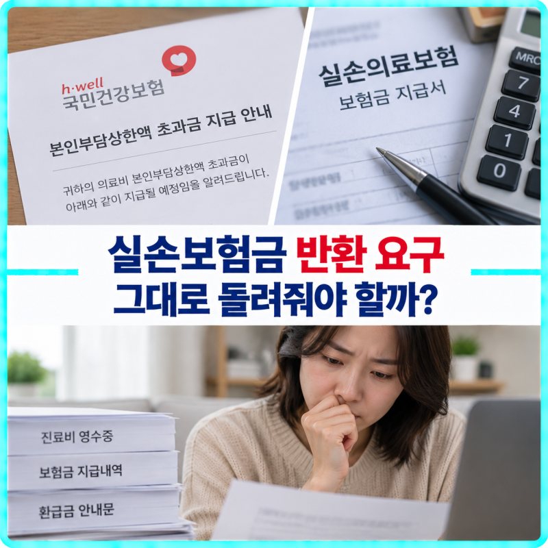 본인부담상한제 환급금 받으면 실손보험금을 돌려줘야 할까? 2026년 정산 기준