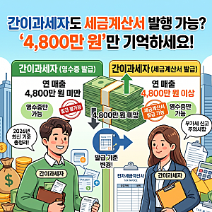 간이과세자도 세금계산서 발행 가능? '4,800만 원'만 기억하세요!'