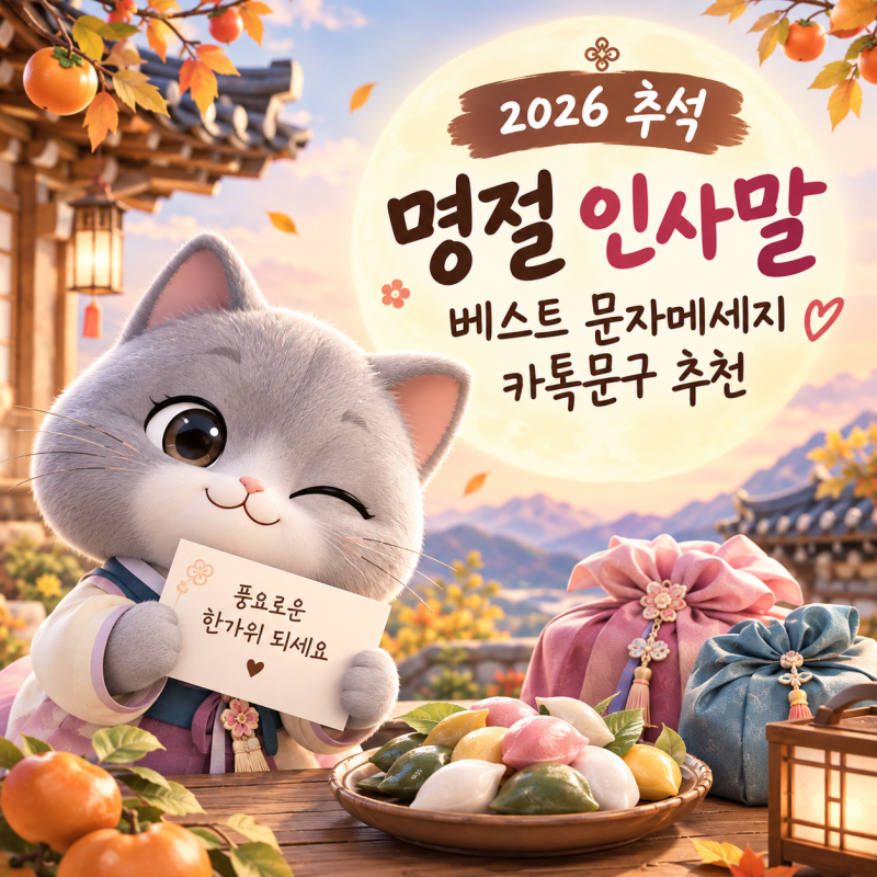 2026 추석 명절 인사말 베스트 문자메세지 이미지 카톡문구 추천