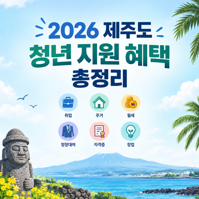 2026 제주도 청년 지원 혜택 총정리