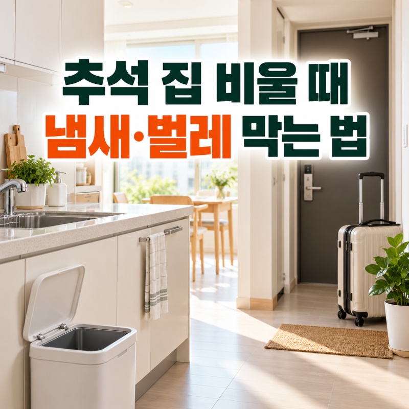 초파리 생기는 원인 차단! 추석 집 비우기 전 꼭 확인해야 할 7가지