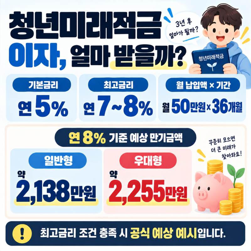청년미래적금 이자 2026｜이자율·만기시금액·월 50만원 수령액