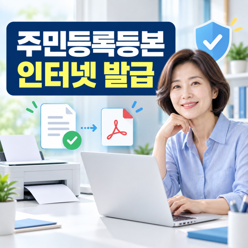 주민등록등본 인터넷 발급｜정부24에서 PDF 저장·출력하는 방법