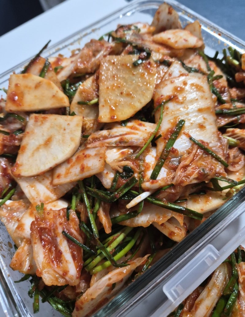 막김치 담아보기! 무랑 같이 담궈요! 막김치레시피!!