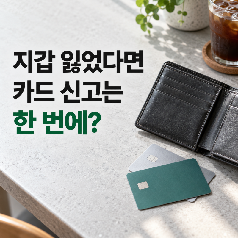 지갑 잃어버렸다면? 카드 분실 일괄신고, 해제는 따로예요