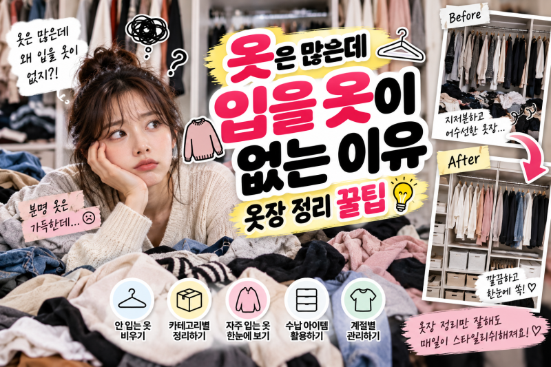 옷은 많은데 입을 옷이 없는 이유 옷장 정리 꿀팁