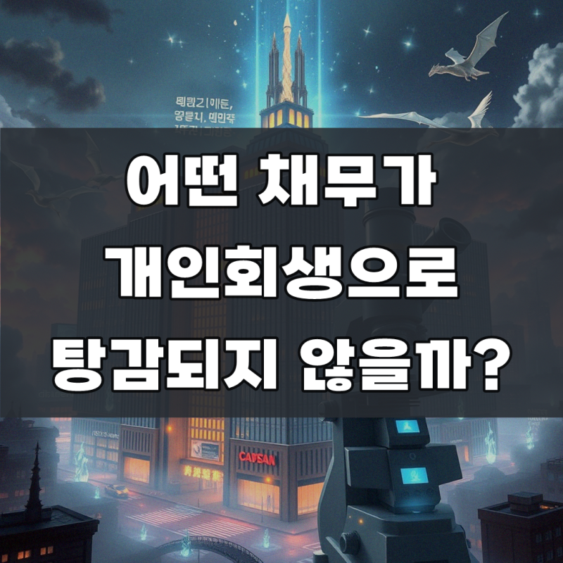 개인회생 인가전 비면책 채권 핵심적인 대비 방법