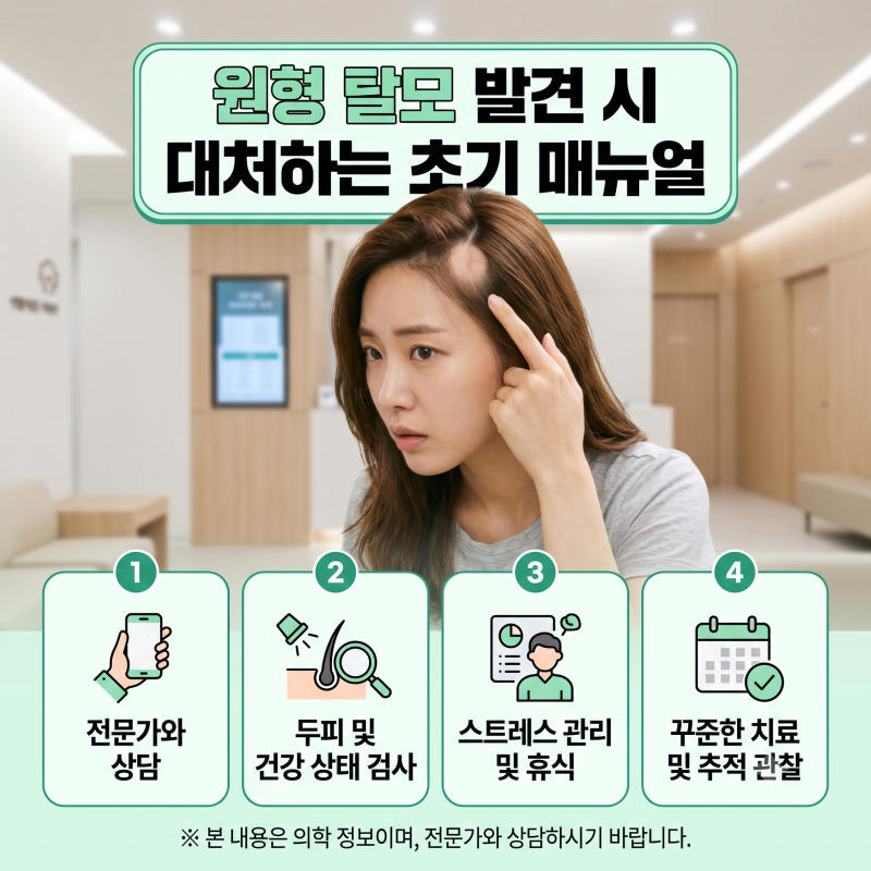 원형 탈모 원인 및 예방법