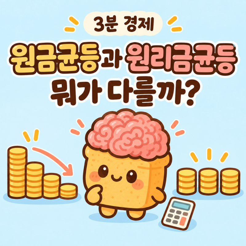 뭐래? 원금균등과 원리금균등은 뭐가 다를까?
