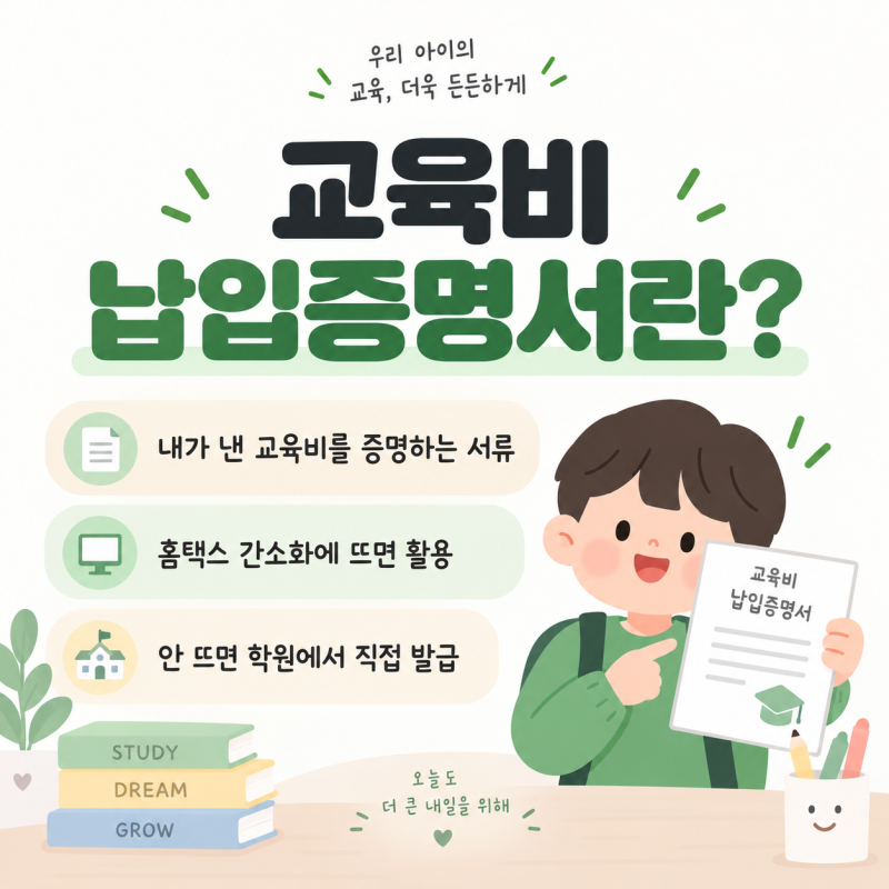 피아노·미술·태권도 학원비 연말정산｜교육비 납입증명서 발급부터 제출까지