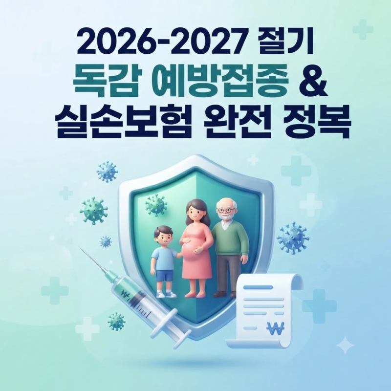 2026년 독감 무료 예방접종 대상자부터 실손보험 청구 조건 총정리
