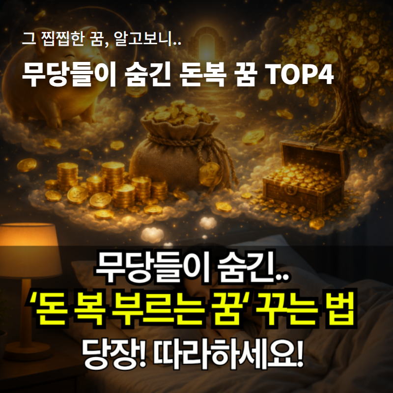 돈복 꿈 자가진단 총정리 (+똥꿈·물꿈·불꿈 상황별 해석, 로또 사기 전 체크포인트)