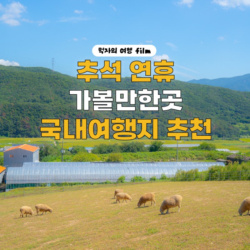 추석 연휴 가볼만한곳 가족끼리 다녀오기좋은 국내여행지