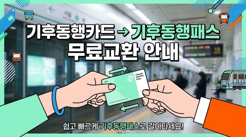 기후동행카드 교환 지하철역, 기후동행패스로 발급 및 교환하는 방법
