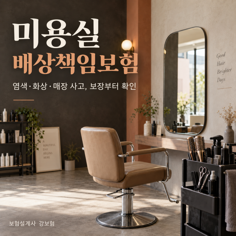 미용실배상책임보험, 염색·고데기 화상과 매장 낙상 사고는 어떻게 다를까요?