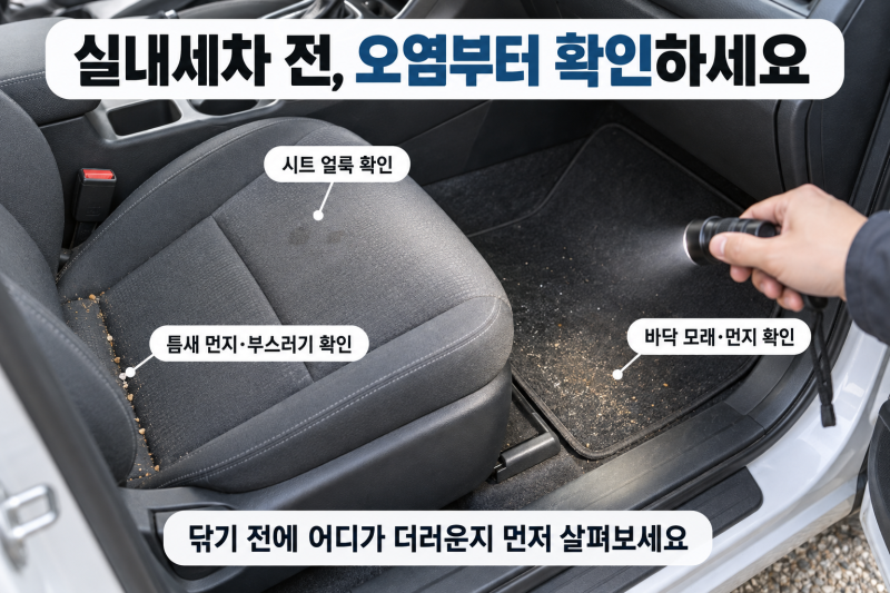 실내세차 방법과 주의점｜자동차를 잘 몰라도 이해하기 쉬운 관리 순서