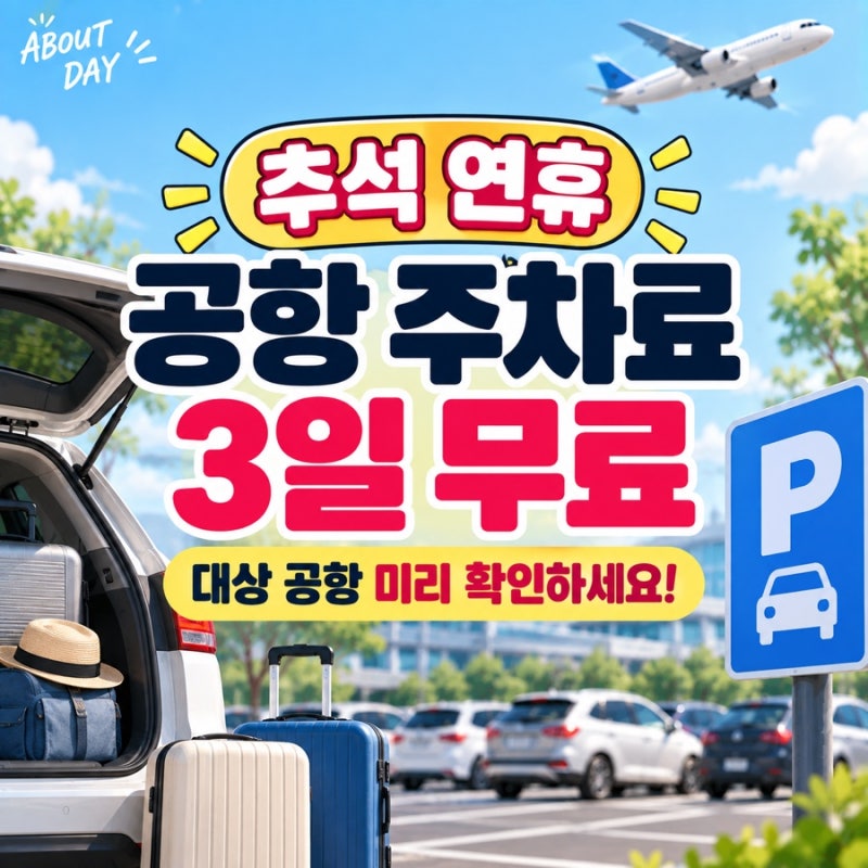 추석 공항 주차장 3일 무료, 김포·제주공항 가기 전 대상부터 확인하세요