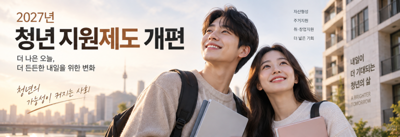 2027년 청년 지원제도 개편, 청년미래적금부터 주거지원까지 무엇이 달라질까?