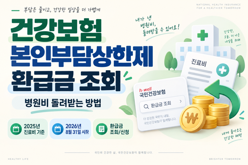 건강보험 본인부담상한제 환급금 조회｜병원비 돌려받는 방법