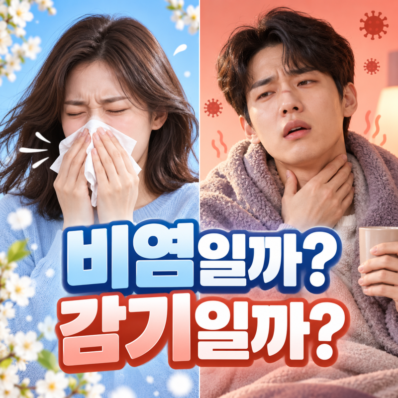 환절기 비염과 감기 차이, 콧물 색으로 구별할 수 있을까?