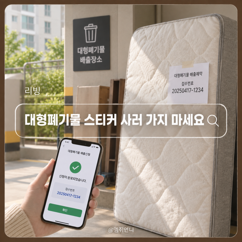 화성시 대형폐기물 스티커 사러 가지 마세요 빼기 앱 배출신청 방법