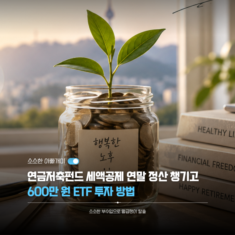 연금저축펀드 세액공제 연말 정산 챙기고 600만 원 ETF 투자 방법