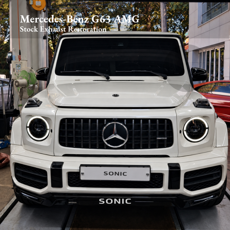 튜닝 끝, 순정 복귀! 벤츠 G63 AMG 배기 원복 작업 [소닉모터스 도곡센터]