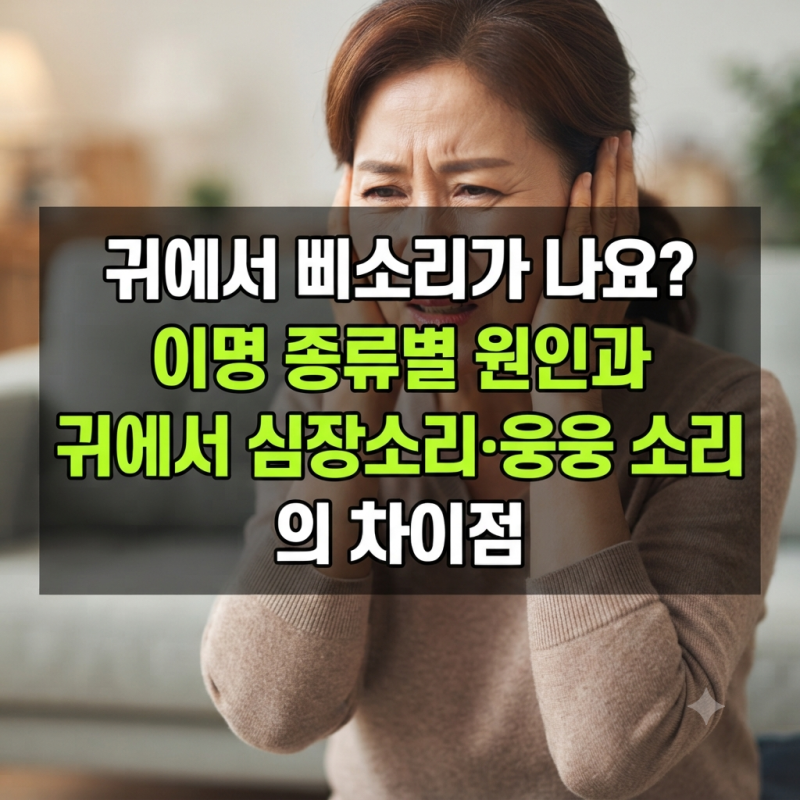귀에서 삐소리가 나요? 이명 종류별 원인과 귀에서 심장소리·웅웅 소리의 차이