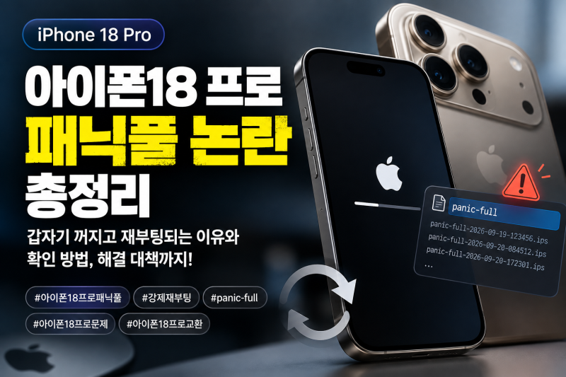 아이폰18 프로 패닉풀 현상 총정리｜갑자기 꺼지고 재부팅되는 이유와 확인 방법