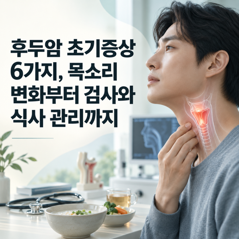후두암 초기증상 6가지, 목소리 변화부터 검사와 식사 관리까지