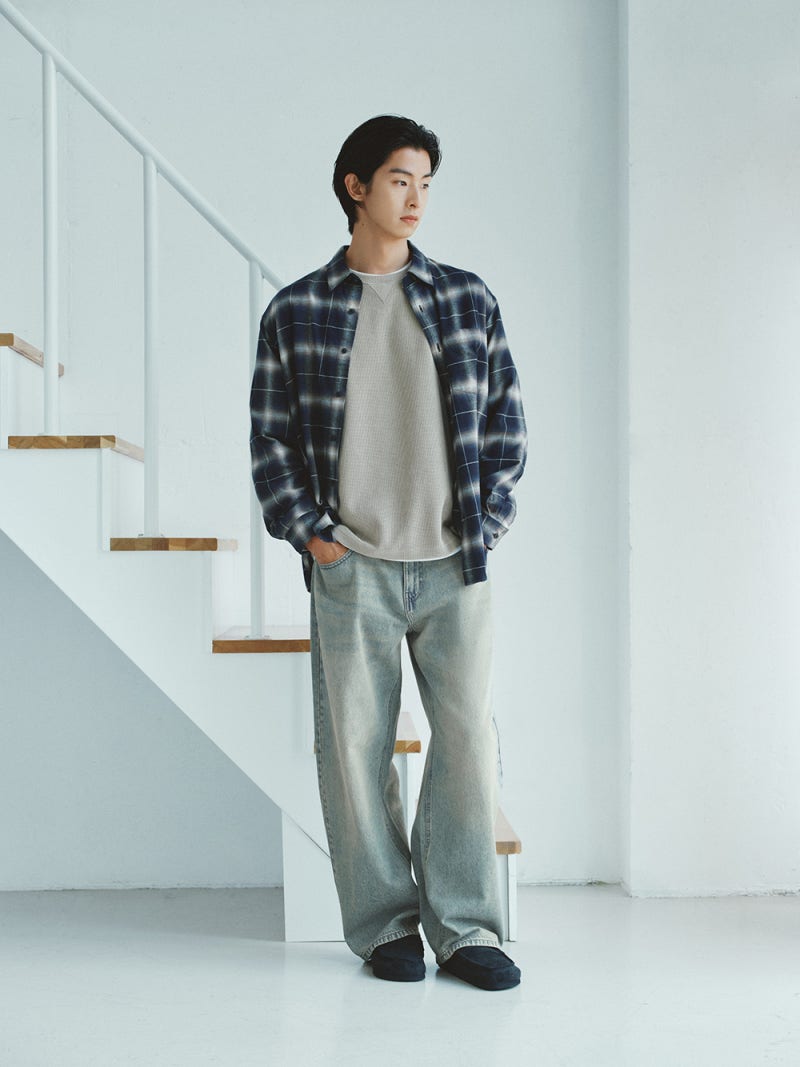 남성 가을패션 필수템 남자 체크남방! 탑텐 플란넬 셔츠 코디