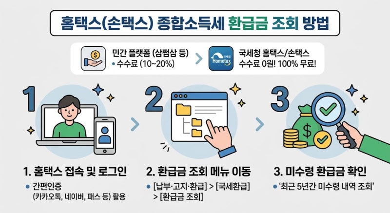 [제목] 종합소득세 환급금 조회 및 신청 방법 총정리: 홈택스에서 5분 만에 숨은 돈 찾기