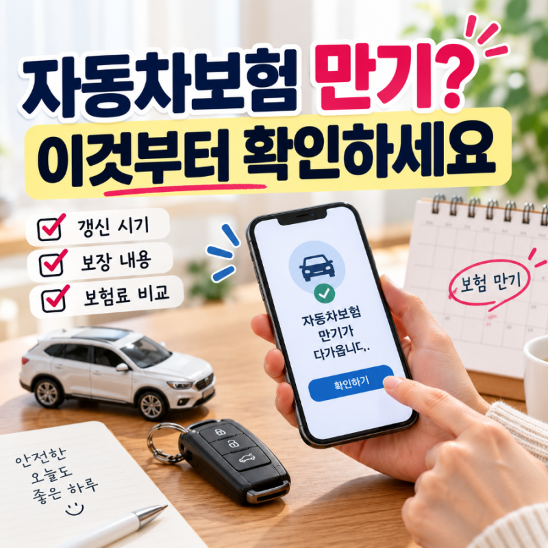 자동차보험 만기 언제? 갱신 전 꼭 확인할 것 정리