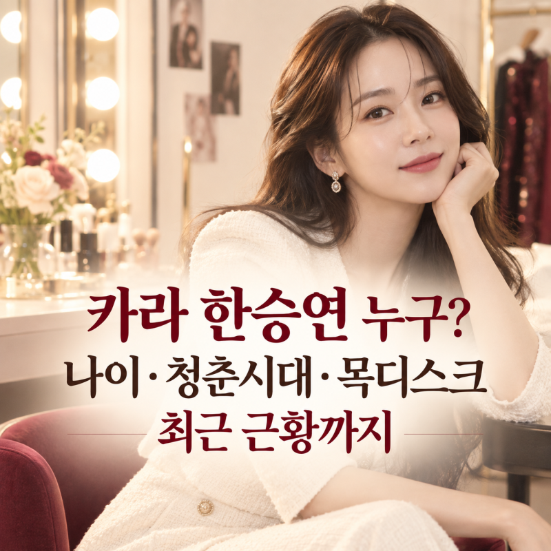카라 한승연 누구? 나이·청춘시대·목디스크 최근 근황까지