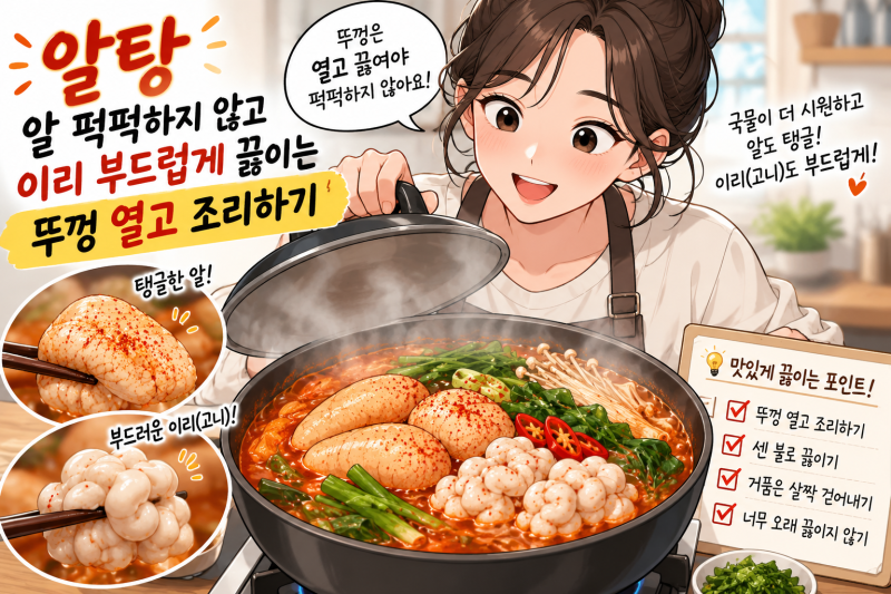 알탕 알 퍽퍽하지 않고 이리 부드럽게 끓이는 비법!