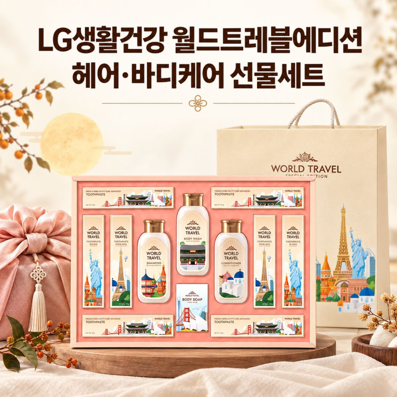 LG생활건강 월드트레블에디션 헤어바디케어 선물세트