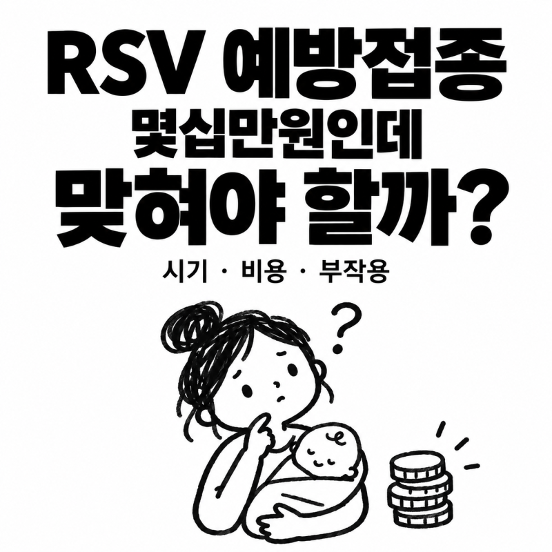 RSV 예방접종이 뭐지? 몇십만원 써야 할까? 시기·부작용·비용 정리